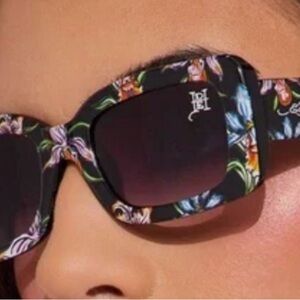 Ed Hardy Black Floral Sunglasses
